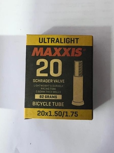 Belső Maxxis 20x1.50/1.75 ULTRALIGHT Autószelepes 88g AKCIÓ!