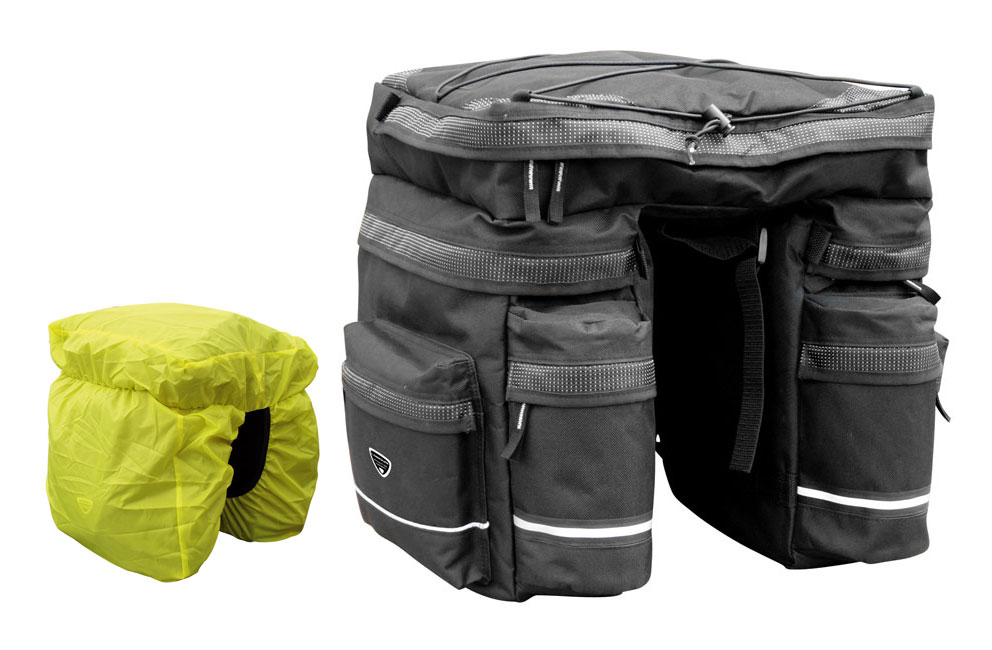 TÁSKA LONGUS HÁTRA TRIPLE 3 RÉSZES FEKETE 42,5L ESŐVÉDŐVEL {2/4}