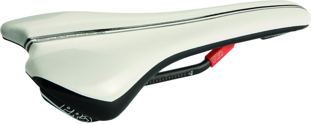 PRO Griffon Carbon sín nyereg 132mm fehér/fekete