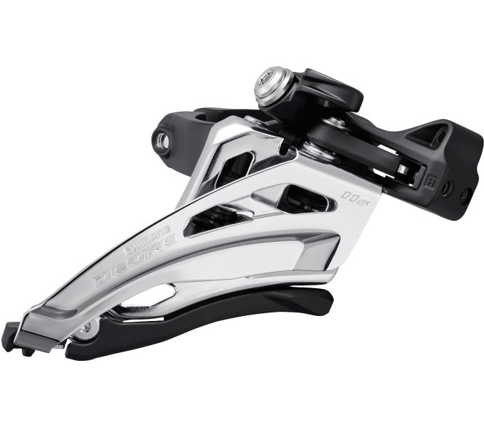 SHIMANO FRONT DERAILLEUR,FD-M5100-M, DEORE, FOR 2X11, MID CLAMP, FRONT-PULL, 34.