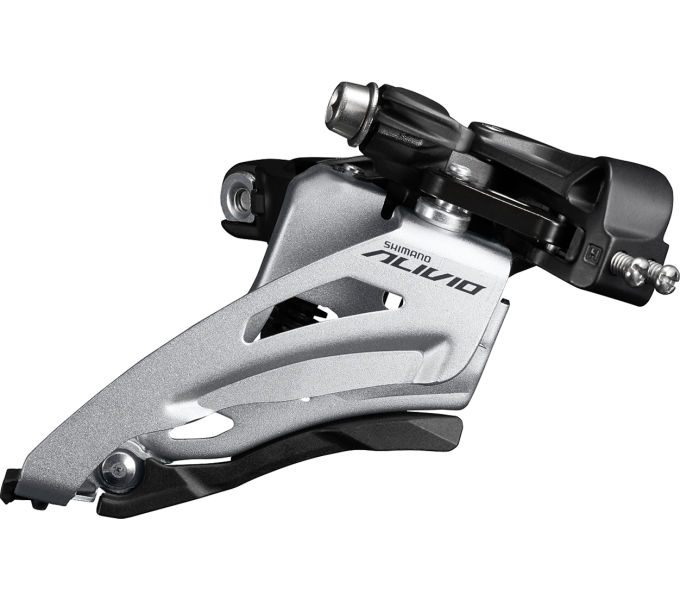 SHIMANO FRONT DERAILLEUR, FD-M3120-M-B, ALIVIO, FOR 2X9, MID CLAMP, SIDE SWING,