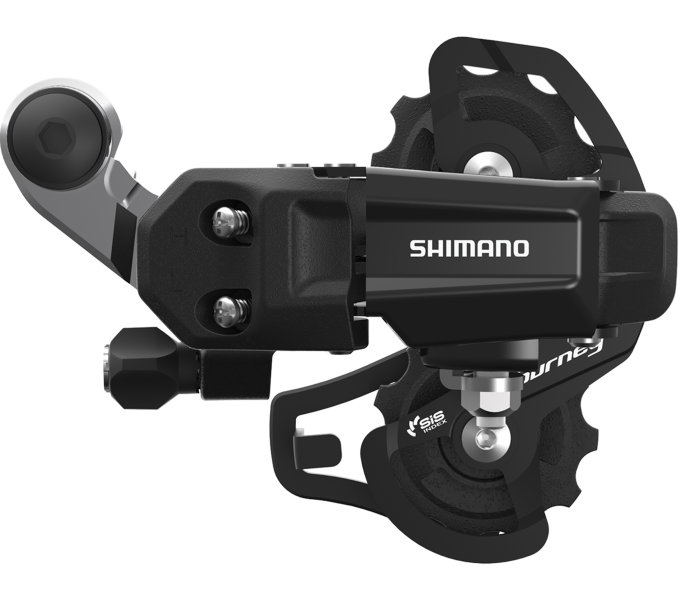 SHIMANO REAR DERAILLEUR, RD-TY200, TOURNEY, SS 6/7-SPEED, DIRECT ATTACHMENT, BLA