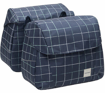 KERÉKPÁROS TÁSKA NEWLOOXS JOLI DUPLA CHECK KÉK 37L 38X30X18CM(2X)