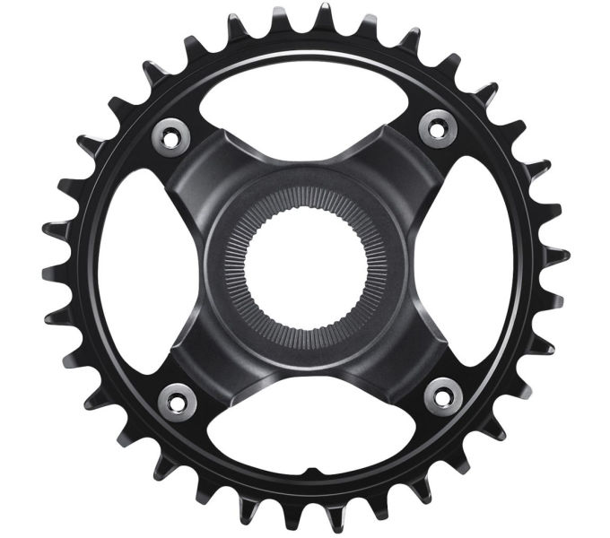 SHIMANO CHAINRING, SM-CRE80-12-B, 38T W/O CG, FOR CHAIN LINE 53MM, BLACK,