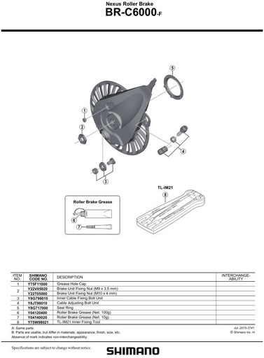 [#PL-EBRC6000FA2] FÉK E ROLLERFÉK NEXUS BOWDENES FEKETE