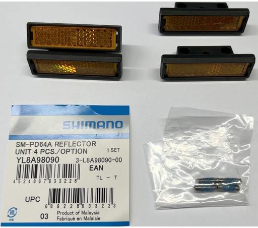 [#PL-YL8A98090] SHIMANO SM-PD64A REFLECTOR UNIT 4 PCS./OPTION