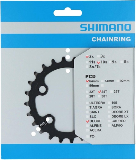 [#PL-Y1WD24000] SHIMANO FC-M6000 CHAINRING 24T-BE FOR 34-24T