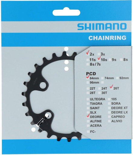 [#PL-Y1WD26000] SHIMANO FC-M6000-2/B2 CHAINRING 26T-BF 64°