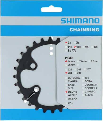 [#PL-Y1WD28000] SHIMANO FC-M6000-2 CHAINRING 28T BG