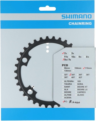 [#PL-Y1W634000] SHIMANO FC-R2000 CHAINRING 34T-NB