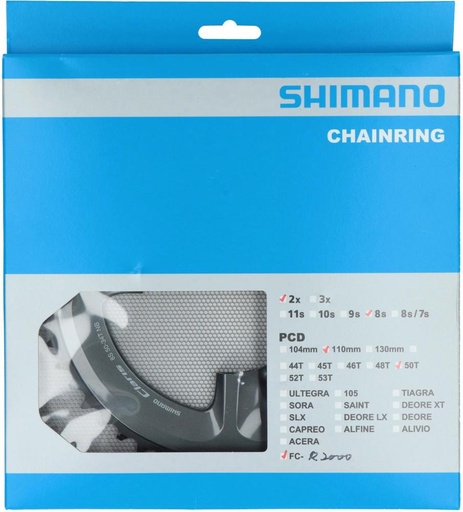 [#PL-Y1W698010] SHIMANO FC-R2000 CHAINRING 50T-NB