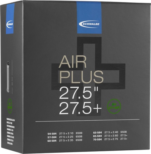 [#PL-10461590] BELSŐ SCHWALBE 27,5+ AV21+AP 27,5+x2,10-2,80 AIR PLUS 40MM 400G {10/7}