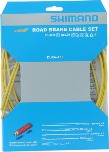 [#PL-Y8YZ98092] SHIMANO ROAD BRAKE CABLE SET POLYMER COATED YELLOW BC-9000