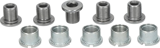 [#PL-Y1V498020] SHIMANO FC-RS200 GEAR FIXING BOLT M8X8.5 & NUT 5 SETS