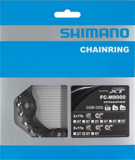 [#PL-Y1RL98110] SHIMANO FC-M8000 Chainring 30T-BA for 40-30-22T