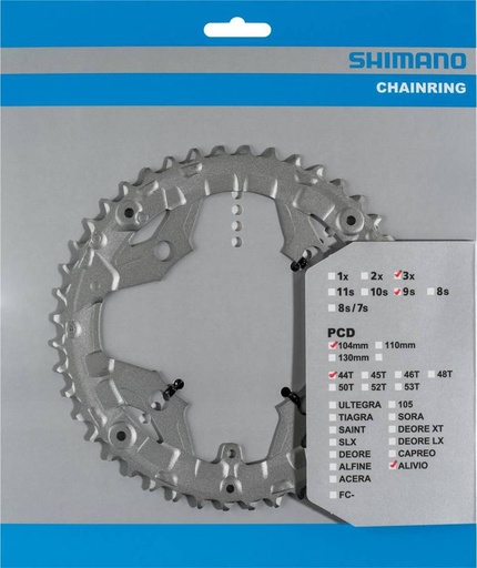 [#PL-Y1PM98120] SHIMANO FC-T4060 CHAINRING 44T FOR 44-32-22T SILVER FOR CHAIN GUARD