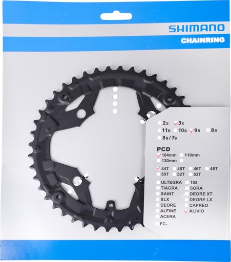 [#PL-Y1PM98130] SHIMANO FC-T4060 CHAINRING 44T FOR 44-32-22T BLACK FOR CHAIN GUARD