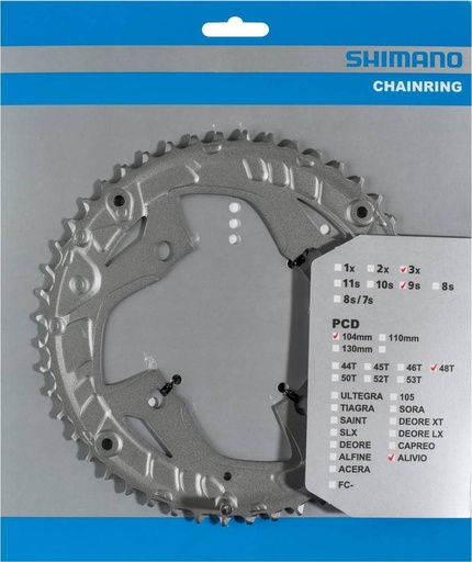 [#PL-Y1PM98140] SHIMANO FC-T4060 CHAINRING 48T FOR 48-36-26T SILVER