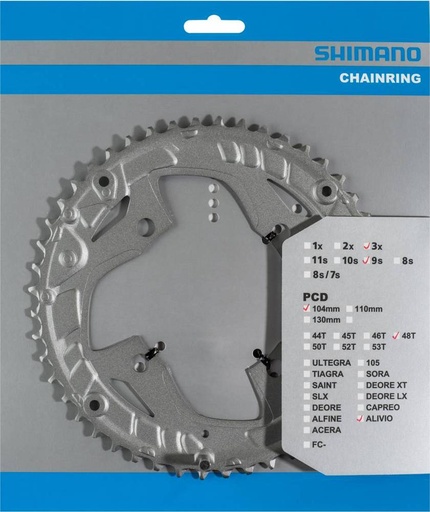 [#PL-Y1PN98070] SHIMANO FC-T4010 CHAINRING 48T SILVER