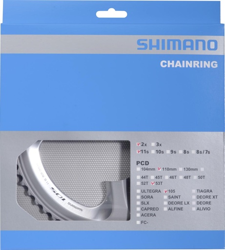 [#PL-Y1PH98140] SHIMANO FC-5800S Chainring 53T-MD for 53-39T (Silver)