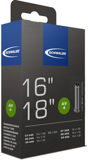 [#PL-10410310] BELSŐ SCHWALBE 16 AV4 16x1.3/8 1,10-1,40 40MM 85g {25/7}