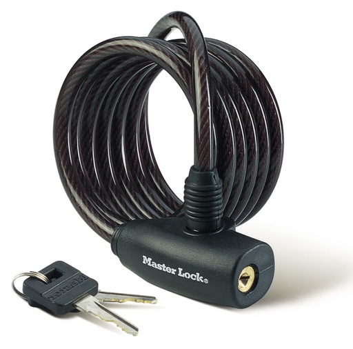 [#PL-ML8126] LAKAT MASTER LOCK SPIRÁL 8126 1,80 Mx8 MM FEKETE {6/4}