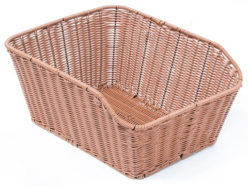 [#CS-41800027BR] KOSÁR HÁTSÓ RATTAN 39X28X17 CM + TARTOZÉK BARNA