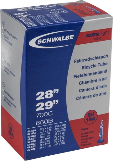 [#PL-10430943] BELSŐ SCHWALBE 29/27,5 SV19A 29/27,5x1,50-2,40 EXTRA LIGHT 40MM 140g {25/7}