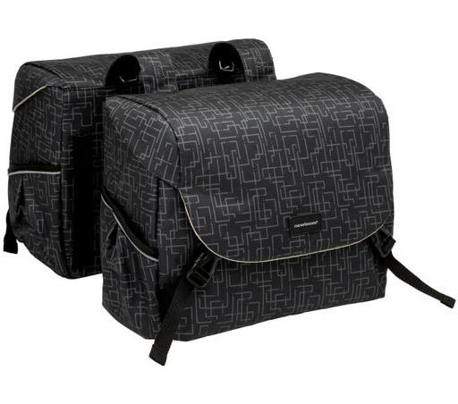 [#PL-FA003480224] KERÉKPÁROS TÁSKA NEWLOOXS MONDI JOY DUPLA IVY FEKETE 38L 37X26X32CM(X2)