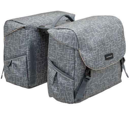 [#PL-FA003480229] KERÉKPÁROS TÁSKA NEWLOOXS MONDI JOY DUPLA IVY SZÜRKE 38L 37X26X32CM(X2)