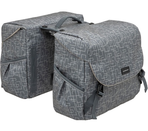 [#PL-FA003480232] KERÉKPÁROS TÁSKA NEWLOOXS MONDI JOY DUPLA IVY SZÜRKE 38L 37X26X32CM(X2)