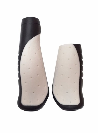 [#CS-42800033BW] Kétkomponensű ergonomikus markolat pár 132/95 mm fekete/fehér