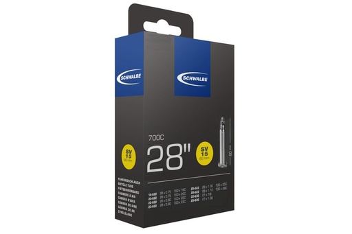 [#CS-42900015SV] TÖM 700X18-28C (18/28-622/630) SCHWALBE SV15 - 60MM DOBOZOS