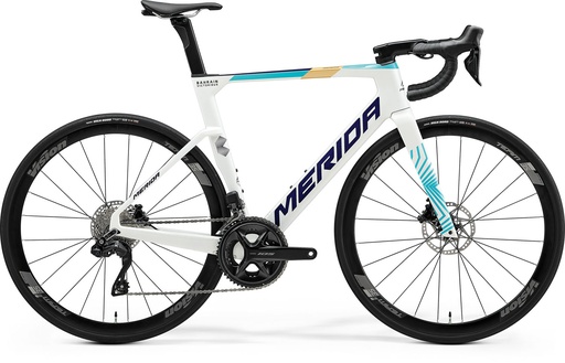 [#BF-2503958] MERIDA REACTO 5000 IV1 M GYÖNGYFEHÉR (KÉK-TEAM)(CY25)