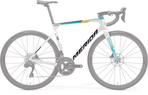 [#BF-2504110] VÁZ MERIDA SCULTURA 6000 V3 XS GYÖNGYFEHÉR (KÉK-TEAM)(CY25)