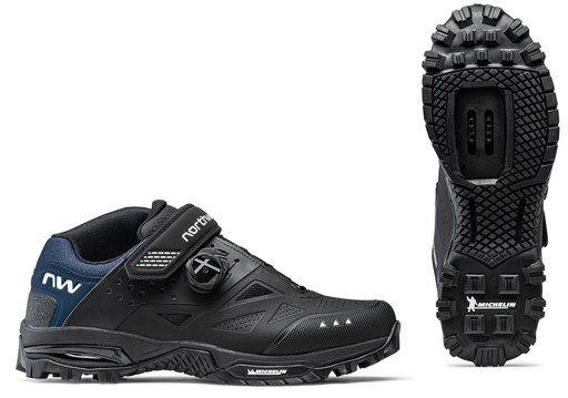 [#BF-80223011-08-41] CIPŐ NORTHWAVE ALL TER. ENDURO MID 2 41 FEKETE/SÖTÉTKÉK