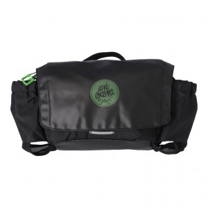 [#VP-250 17 175 00] Övtáska Hipbag, fekete/zöld, 27x21x8cm, 3,6 ltr BA-H01