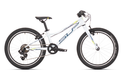 [#BL-222654] Superior Racer XC 20 20"-os gyermek kerékpár [9", fényes fehér/kék/sárga]