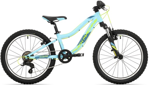 [#BL-210900] Rock Machine Storm 20 VB 20"-os gyermek kerékpár [10", fényes cián/kék/sárga]