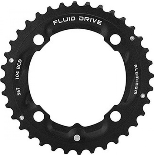 [#BL-214089] Sunrace CRMS66 4 furatos szimmetrikus lánctányér [36, Alumínium, 104 mm]