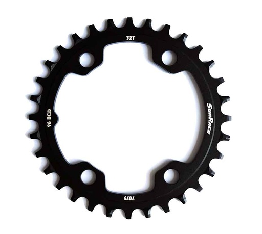 [#BL-197278] Sunrace CRMX30 Narrow Wide 4 furatos aszimmetrikus lánctányér [fekete, 32]