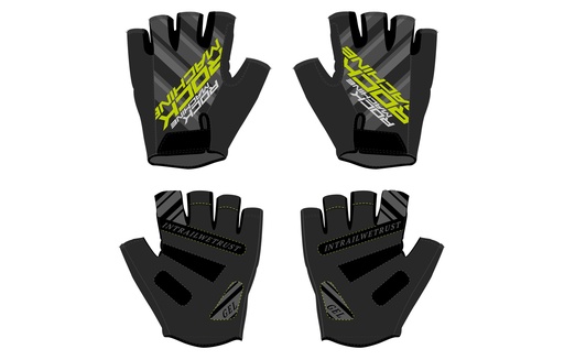 [#BL-199743] Rock Machine Race SF nyári rövid ujjú kerékpáros kesztyű [fekete/zöld, XL]