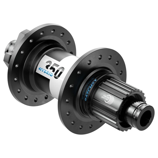 [#BS-H350TDD3R32SA9096S] Agy DT Swiss 350 Hybrid hátsó disc 6 csavaros 148/12mm 32h fekete Microspline ÚJ