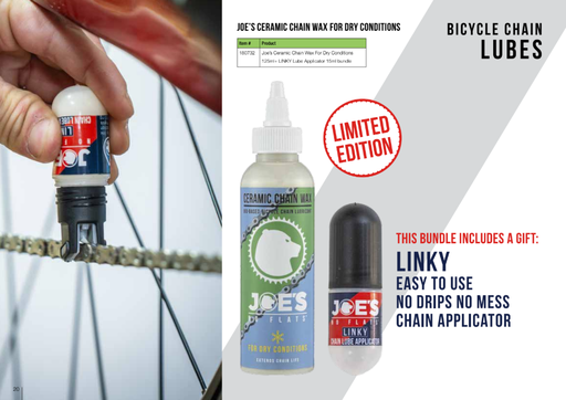 [#BL-256538] Joe's No-Flats No-Flats Ceramic Chain Wax Dry ajándék 15 ml-es aplikátorral [125 ml]