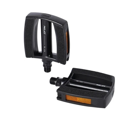 [#VP-250 18 607 50] XLC PD-C75 Comfort alu/műanyag csúszásgátlós pedál fekete golyóscsapágy 506g
