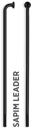 [#BF-SALE14281Z] Küllő SAPIM LEADER Inox 14G 281mm J-Bend fekete + Polyax réz 14G 12mm fekete