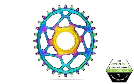 [#BS-SHDMOVR/32RB] Lánckerék MTB OVAL XTR/XT 9100/8100 12 spd DM PVD oil slick N/W 32T