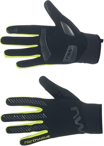 Kesztyű NORTHWAVE téli ACTIVE GEL hosszú, fekete/fluo sárga