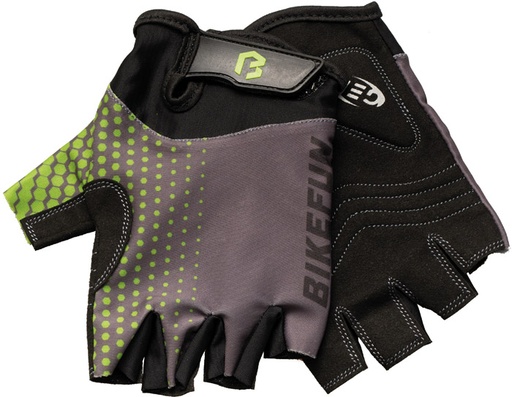 Kesztyű BIKEFUN rövid Leader zöld
