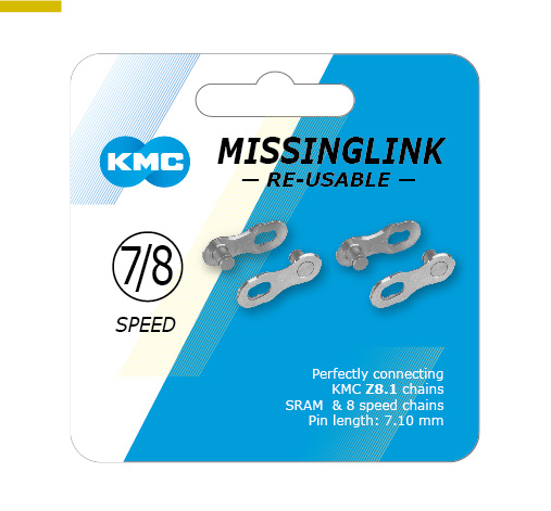 [#BF-CL571R] Lánc KMC MISSINGLINK patentszem 3/32" 8 speed CL571R